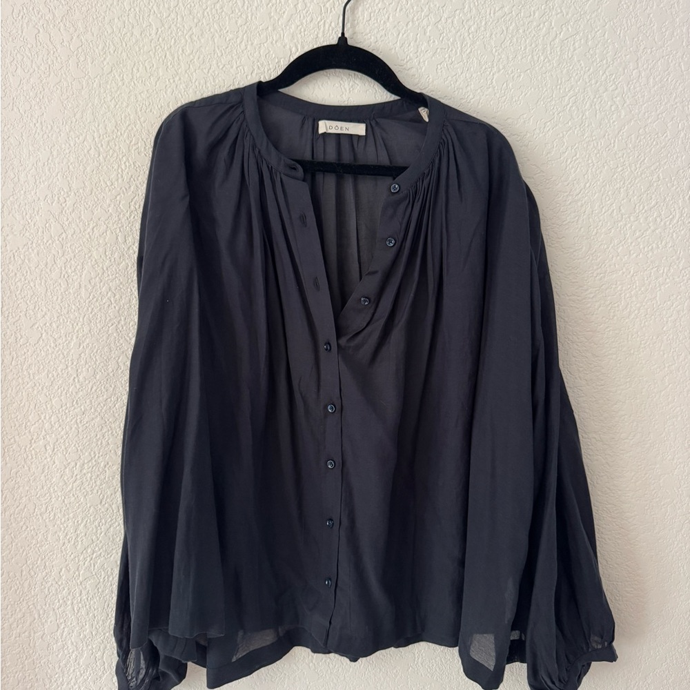 DOEN Jane Blouse in Navy